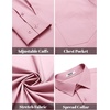 image:imageCOOFANDY Mens Dress Shirts Long Sleeve Wrinkle Free Button Down Shirts Formal Business ShirtPink