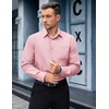 image:imageCOOFANDY Mens Dress Shirts Long Sleeve Wrinkle Free Button Down Shirts Formal Business ShirtPink