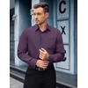 image:imageCOOFANDY Mens Dress Shirts Long Sleeve Wrinkle Free Button Down Shirts Formal Business ShirtPurple