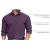 image:imageCOOFANDY Mens Dress Shirts Long Sleeve Wrinkle Free Button Down Shirts Formal Business ShirtPurple
