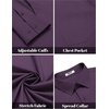 image:imageCOOFANDY Mens Dress Shirts Long Sleeve Wrinkle Free Button Down Shirts Formal Business ShirtPurple