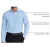 image:imageCOOFANDY Mens Dress Shirts Wrinkle Free Long Sleeve Button Down Shirt Formal Business ShirtsBlue