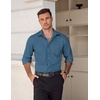 image:imageCOOFANDY Mens Dress Shirts Wrinkle Free Long Sleeve Button Down Shirt Formal Business ShirtsDeep Blue