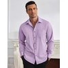 image:imageCOOFANDY Mens Dress Shirts Wrinkle Free Long Sleeve Button Down Shirt Formal Business ShirtsLavender