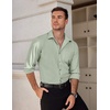 image:imageCOOFANDY Mens Dress Shirts Wrinkle Free Long Sleeve Button Down Shirt Formal Business ShirtsLight Green
