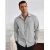 image:imageCOOFANDY Mens Dress Shirts Wrinkle Free Long Sleeve Button Down Shirt Formal Business ShirtsLight Grey