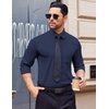 image:imageCOOFANDY Mens Dress Shirts Wrinkle Free Long Sleeve Button Down Shirt Formal Business ShirtsNavy Blue