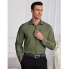 image:imageCOOFANDY Mens Dress Shirts Wrinkle Free Long Sleeve Button Down Shirt Formal Business ShirtsOlive Green
