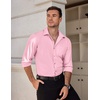 image:imageCOOFANDY Mens Dress Shirts Wrinkle Free Long Sleeve Button Down Shirt Formal Business ShirtsPink