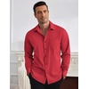 image:imageCOOFANDY Mens Dress Shirts Wrinkle Free Long Sleeve Button Down Shirt Formal Business ShirtsRed