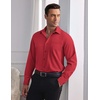 image:imageCOOFANDY Mens Dress Shirts Wrinkle Free Long Sleeve Button Down Shirt Formal Business ShirtsRed