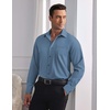 image:imageCOOFANDY Mens Dress Shirts Wrinkle Free Long Sleeve Button Down Shirt Formal Business ShirtsSlate Blue