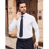 image:imageCOOFANDY Mens Dress Shirts Wrinkle Free Long Sleeve Button Down Shirt Formal Business ShirtsWhite