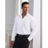 image:imageCOOFANDY Mens Dress Shirts Wrinkle Free Long Sleeve Button Down Shirt Formal Business ShirtsWhite