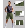 image:imageCOOFANDY Mens Gym Workout Shorts Quick Dry Athletic LooseFit Lightweight Running Shorts with Zipper PocketsArmy Green