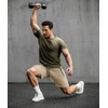 image:imageCOOFANDY Mens Gym Workout Shorts Quick Dry Athletic LooseFit Lightweight Running Shorts with Zipper PocketsBeige
