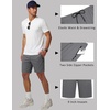 image:imageCOOFANDY Mens Gym Workout Shorts Quick Dry Athletic LooseFit Lightweight Running Shorts with Zipper PocketsDark Gray