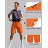 image:imageCOOFANDY Mens Gym Workout Shorts Quick Dry Athletic LooseFit Lightweight Running Shorts with Zipper PocketsOrange