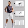 image:imageCOOFANDY Mens Gym Workout Shorts Quick Dry Athletic LooseFit Lightweight Running Shorts with Zipper PocketsWhite