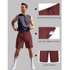 image:imageCOOFANDY Mens Gym Workout Shorts Quick Dry Athletic LooseFit Lightweight Running Shorts with Zipper PocketsWine Red