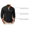 image:imageCOOFANDY Mens Henley Long Sleeve Shirts Casual Button TShirt Pullover Basic Tees with PocketBlack