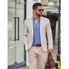 image:imageCOOFANDY Mens Henley Long Sleeve Shirts Casual Button TShirt Pullover Basic Tees with PocketBlue