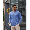 image:imageCOOFANDY Mens Henley Long Sleeve Shirts Casual Button TShirt Pullover Basic Tees with PocketBlue