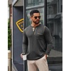 image:imageCOOFANDY Mens Henley Long Sleeve Shirts Casual Button TShirt Pullover Basic Tees with PocketDark Grey