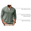image:imageCOOFANDY Mens Henley Long Sleeve Shirts Casual Button TShirt Pullover Basic Tees with PocketGreen