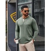 image:imageCOOFANDY Mens Henley Long Sleeve Shirts Casual Button TShirt Pullover Basic Tees with PocketGreen
