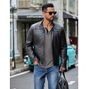 image:imageCOOFANDY Mens Henley Long Sleeve Shirts Casual Button TShirt Pullover Basic Tees with PocketGrey