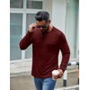 image:imageCOOFANDY Mens Henley Long Sleeve Shirts Casual Button TShirt Pullover Basic Tees with PocketWine Red