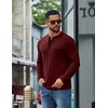 image:imageCOOFANDY Mens Henley Long Sleeve Shirts Casual Button TShirt Pullover Basic Tees with PocketWine Red