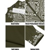 image:imageCOOFANDY Mens Henley Shirt Vyshyvanka Long Sleeve African Print Shirts Casual Zip Up Cotton Linen Beach Hippie ShirtArmy Green