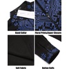 image:imageCOOFANDY Mens Henley Shirt Vyshyvanka Long Sleeve African Print Shirts Casual Zip Up Cotton Linen Beach Hippie ShirtBlack