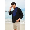 image:imageCOOFANDY Mens Henley Shirt Vyshyvanka Long Sleeve African Print Shirts Casual Zip Up Cotton Linen Beach Hippie ShirtBlack