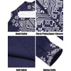 image:imageCOOFANDY Mens Henley Shirt Vyshyvanka Long Sleeve African Print Shirts Casual Zip Up Cotton Linen Beach Hippie ShirtBlue