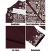 image:imageCOOFANDY Mens Henley Shirt Vyshyvanka Long Sleeve African Print Shirts Casual Zip Up Cotton Linen Beach Hippie ShirtDark Red