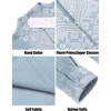 image:imageCOOFANDY Mens Henley Shirt Vyshyvanka Long Sleeve African Print Shirts Casual Zip Up Cotton Linen Beach Hippie ShirtLight Blue