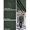 image:imageCOOFANDY Mens Henley Shirts Long Sleeve Basic Waffle Pique Pullover TShirt with PocketArmy Green