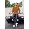 image:imageCOOFANDY Mens Henley Shirts Long Sleeve Basic Waffle Pique Pullover TShirt with PocketBrown