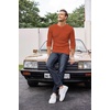 image:imageCOOFANDY Mens Henley Shirts Long Sleeve Basic Waffle Pique Pullover TShirt with PocketCaramel