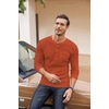 image:imageCOOFANDY Mens Henley Shirts Long Sleeve Basic Waffle Pique Pullover TShirt with PocketCaramel