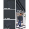image:imageCOOFANDY Mens Henley Shirts Long Sleeve Basic Waffle Pique Pullover TShirt with PocketDark Grey