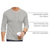 image:imageCOOFANDY Mens Henley Shirts Long Sleeve Basic Waffle Pique Pullover TShirt with PocketGrey