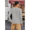 image:imageCOOFANDY Mens Henley Shirts Long Sleeve Basic Waffle Pique Pullover TShirt with PocketGrey