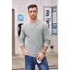 image:imageCOOFANDY Mens Henley Shirts Long Sleeve Basic Waffle Pique Pullover TShirt with PocketGrey