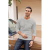 image:imageCOOFANDY Mens Henley Shirts Long Sleeve Basic Waffle Pique Pullover TShirt with PocketGrey