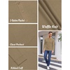 image:imageCOOFANDY Mens Henley Shirts Long Sleeve Basic Waffle Pique Pullover TShirt with PocketKhaki