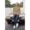 image:imageCOOFANDY Mens Henley Shirts Long Sleeve Basic Waffle Pique Pullover TShirt with PocketKhaki